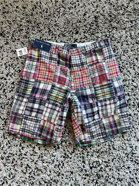 Polo Ralph Lauren Patchwork Plaid Shirts 9” Inseam Multicolor Cotton Men’s 33